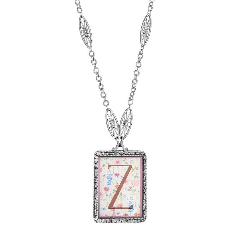 1928 Floral Motif Initial Pendant, Womens, G Product Image