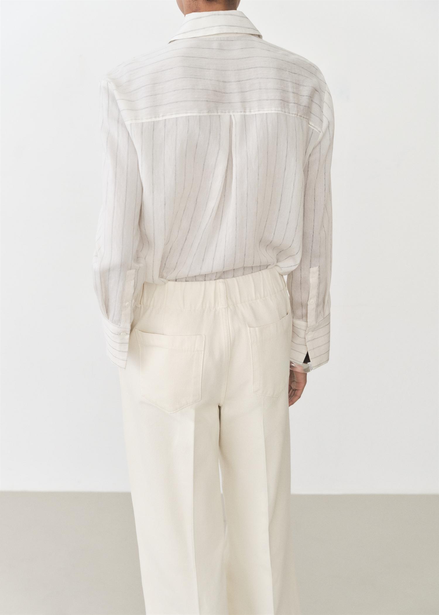 Cotton wide-leg pants - Women | MANGO USA Product Image