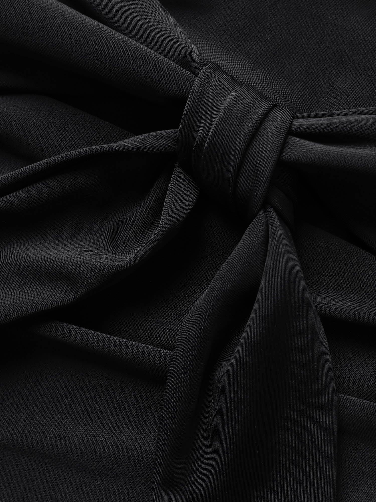 High Rise Tie Knot Gathered Swim Bottom Female Product Image