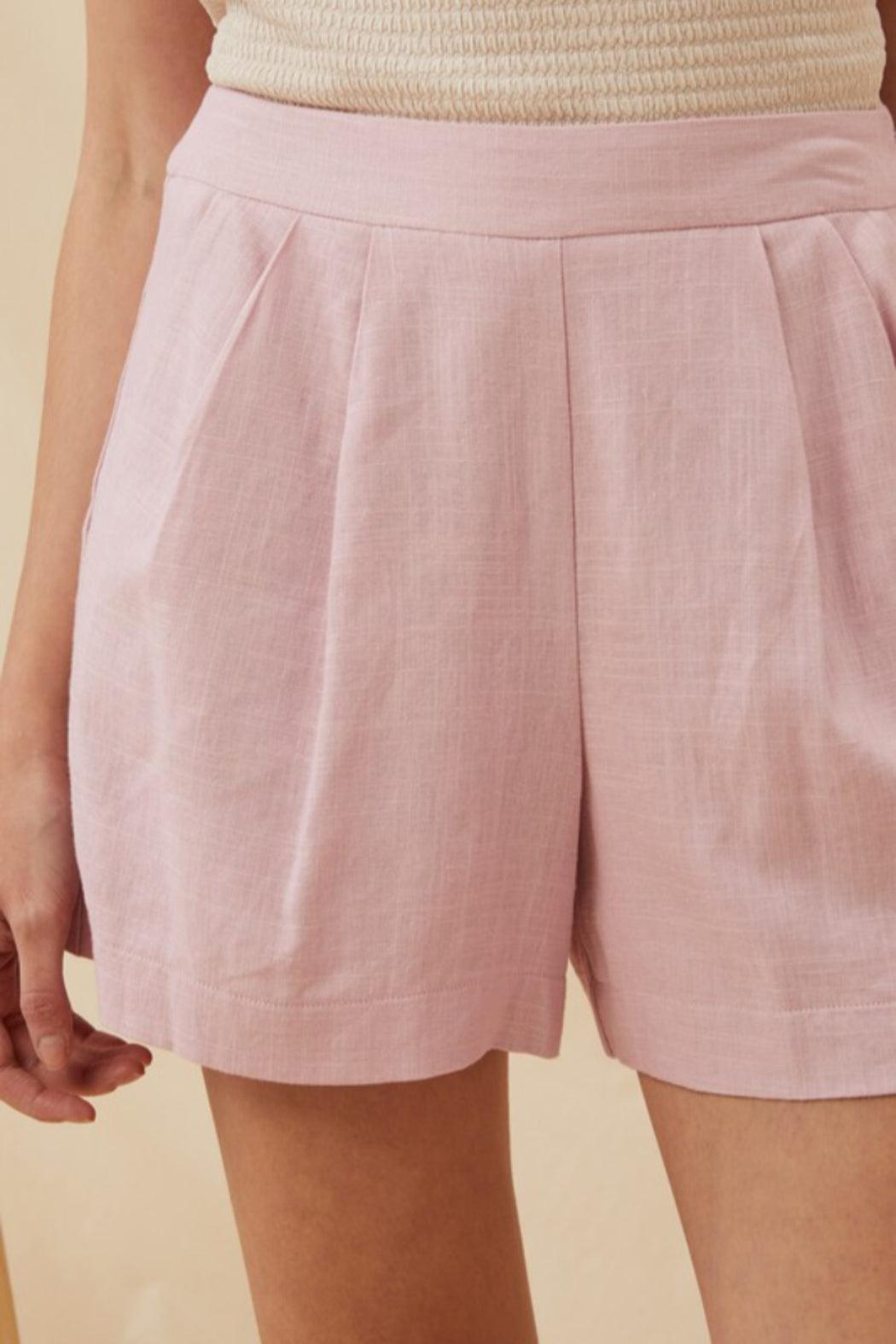 High Waist Linen Short Product Image