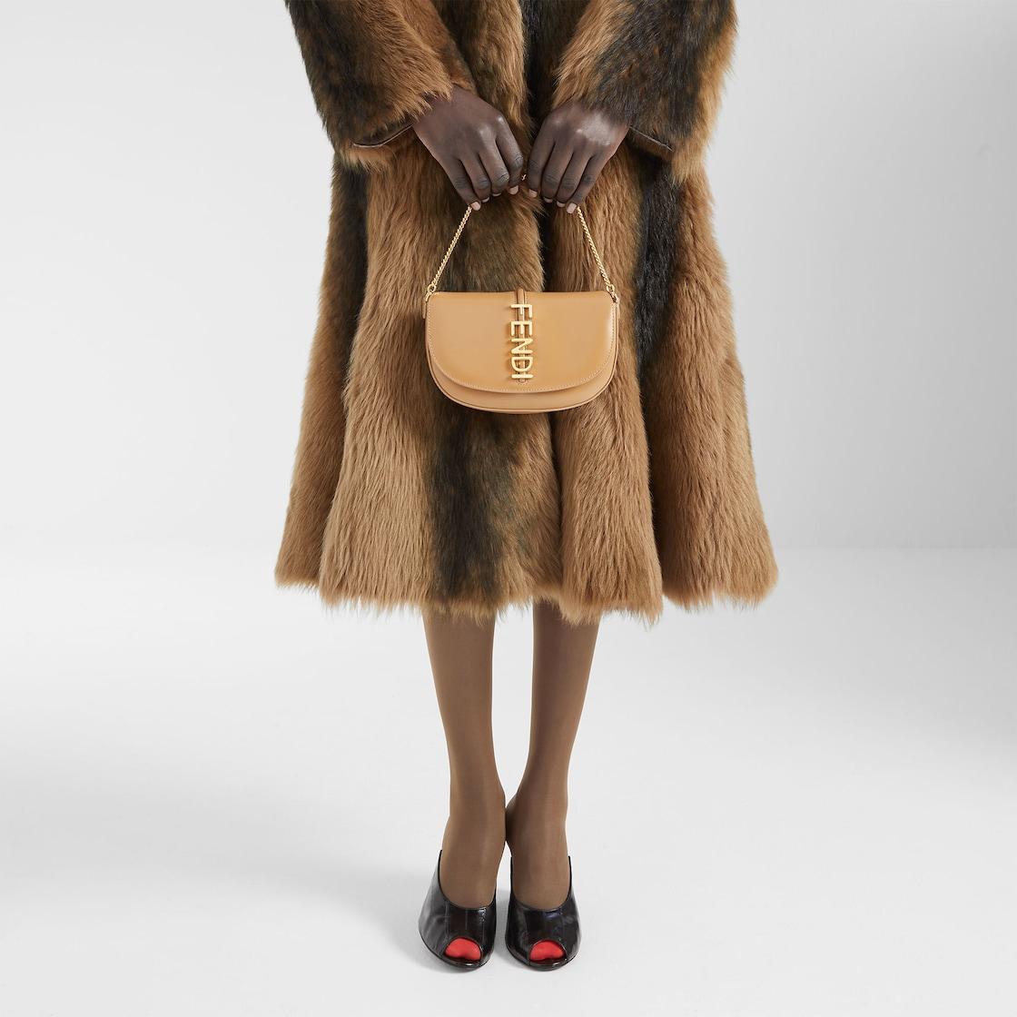 Fendi ArcoBlack hagfish leather sandals Product Image