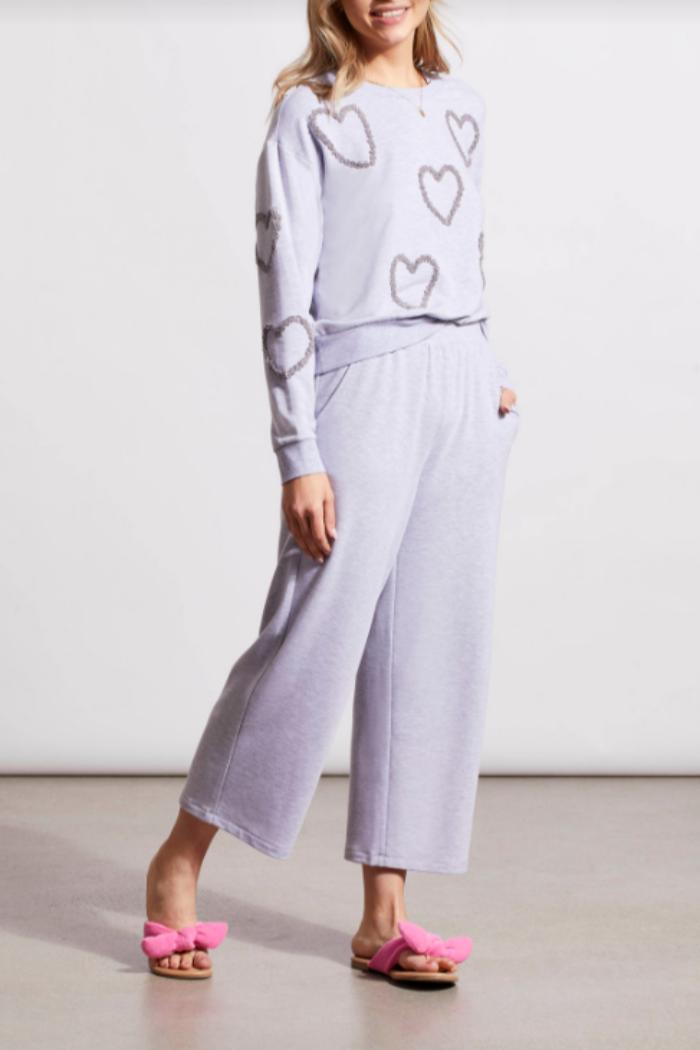 Heart Sweatshirt & Cropped Jogger Set Product Image