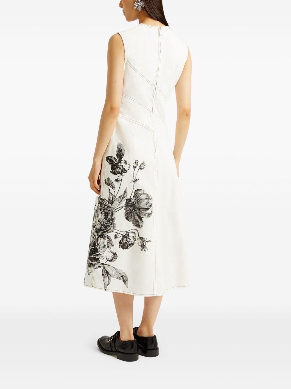 floral-print sleeveless midi dress  Product Image
