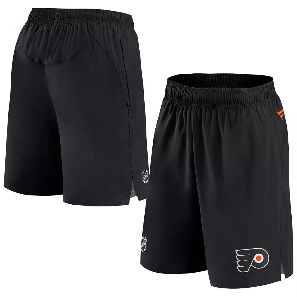Men's Fanatics Branded Black Pittsburgh Penguins Authentic Pro Rink Shorts, Size: Small Product Image