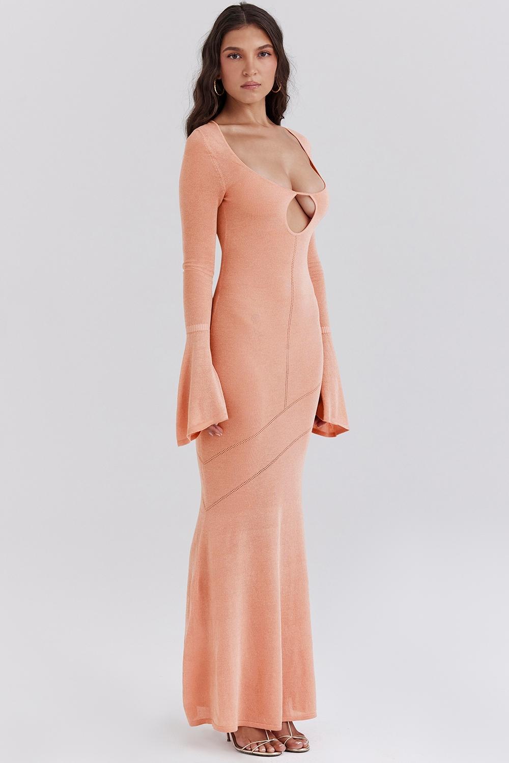 Sereia  sorbet metallic knit maxi dress Product Image