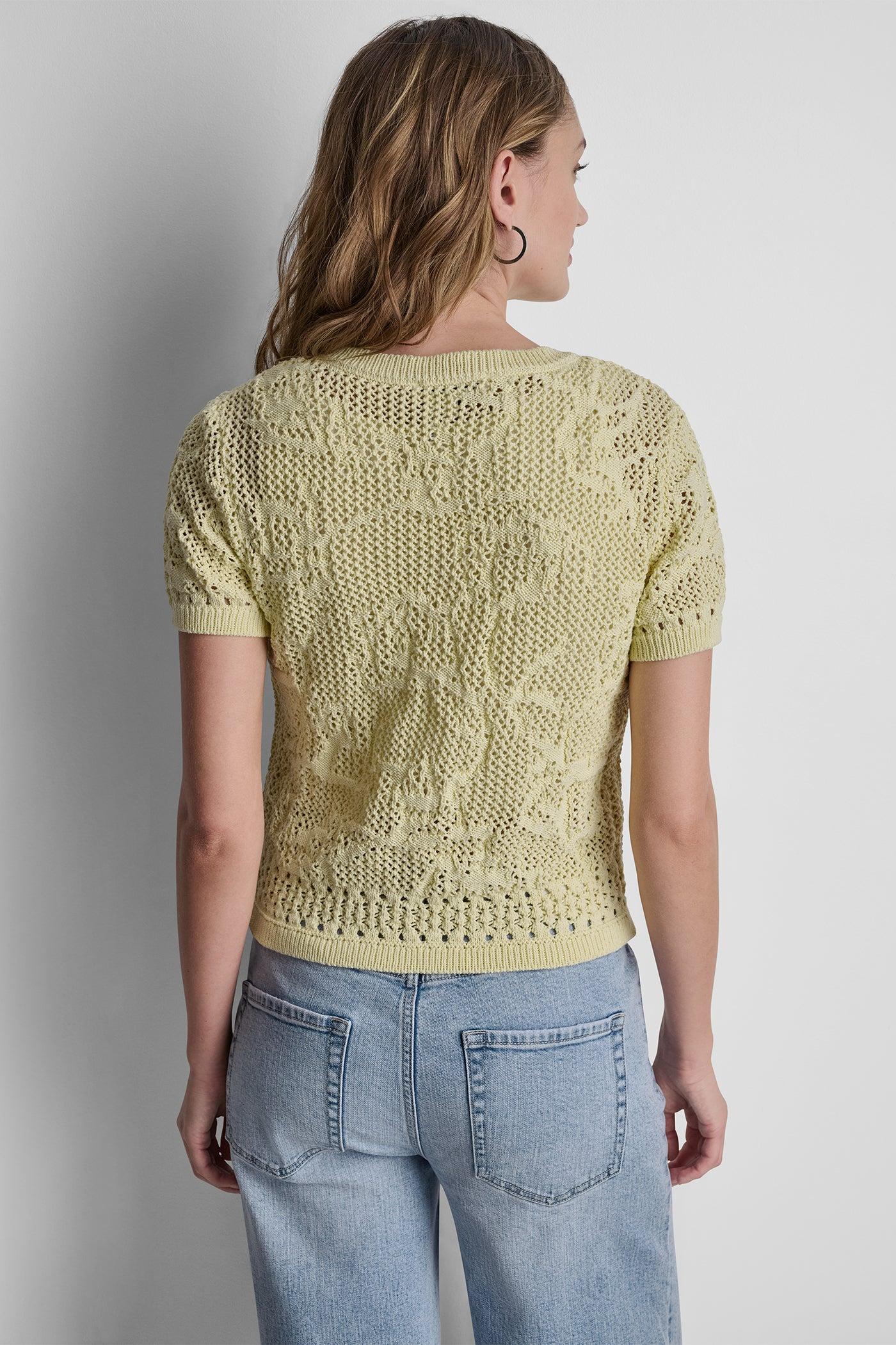 LACE STITCH BUTTON FRONT CARDIGAN Product Image