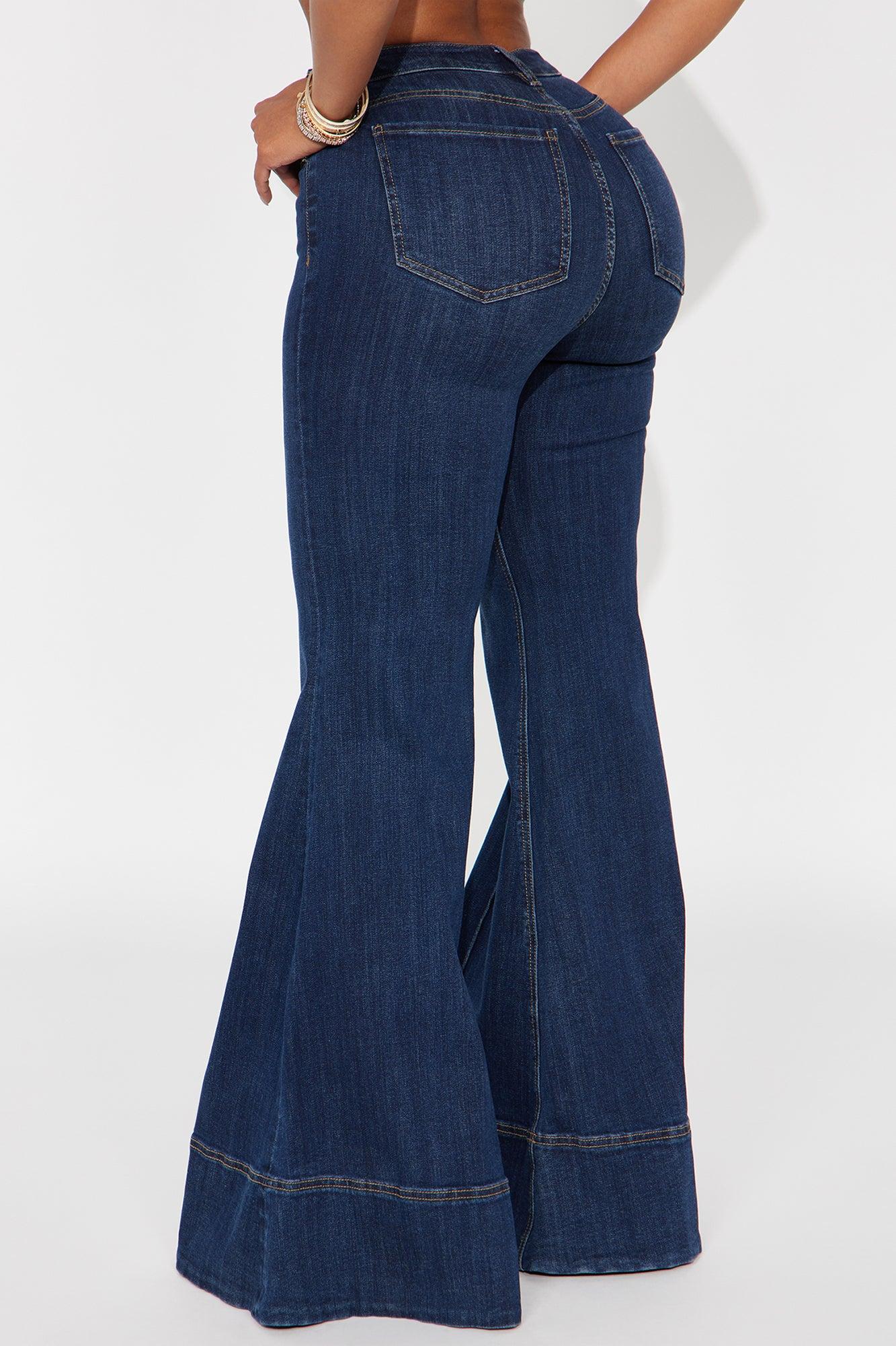 Keep It Real Extreme Flare Jeans - Dark Wash Female Product Image