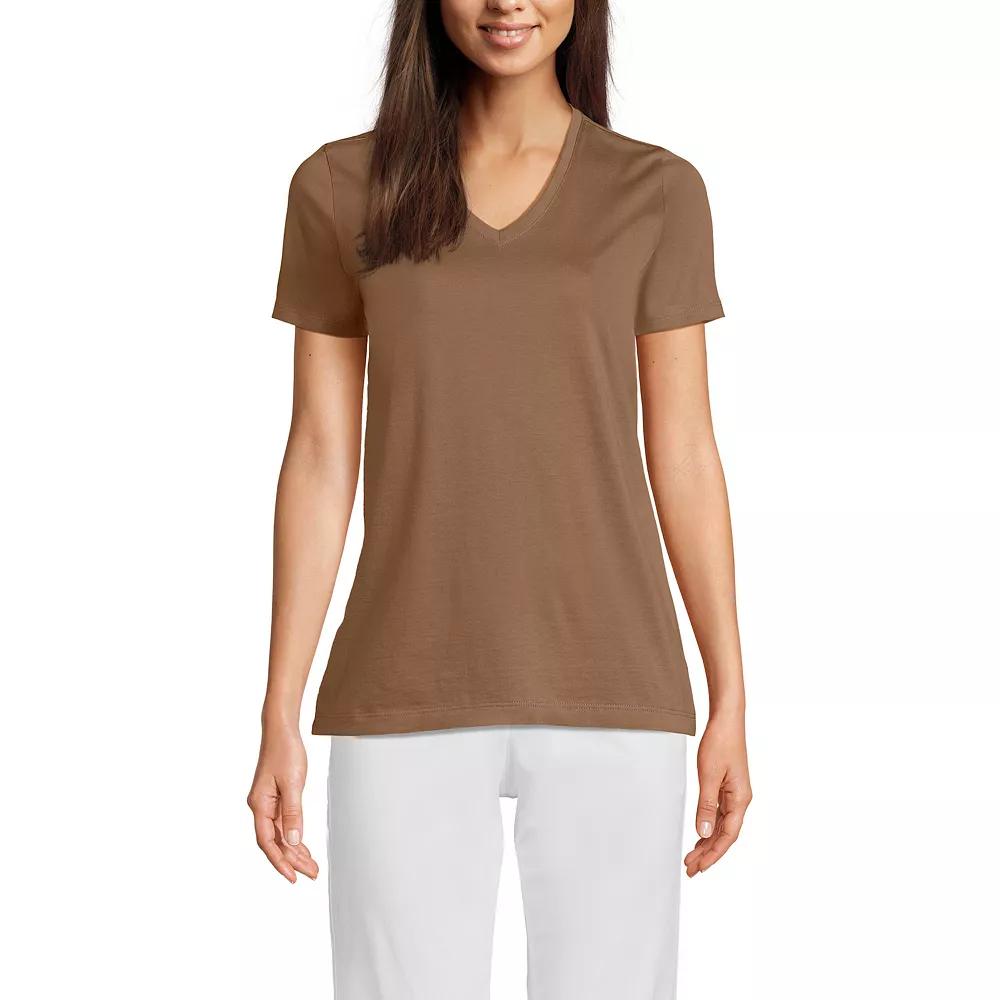 Women's Lands' End Relaxed-Fit Supima Cotton V-Neck Tee,  Product Image