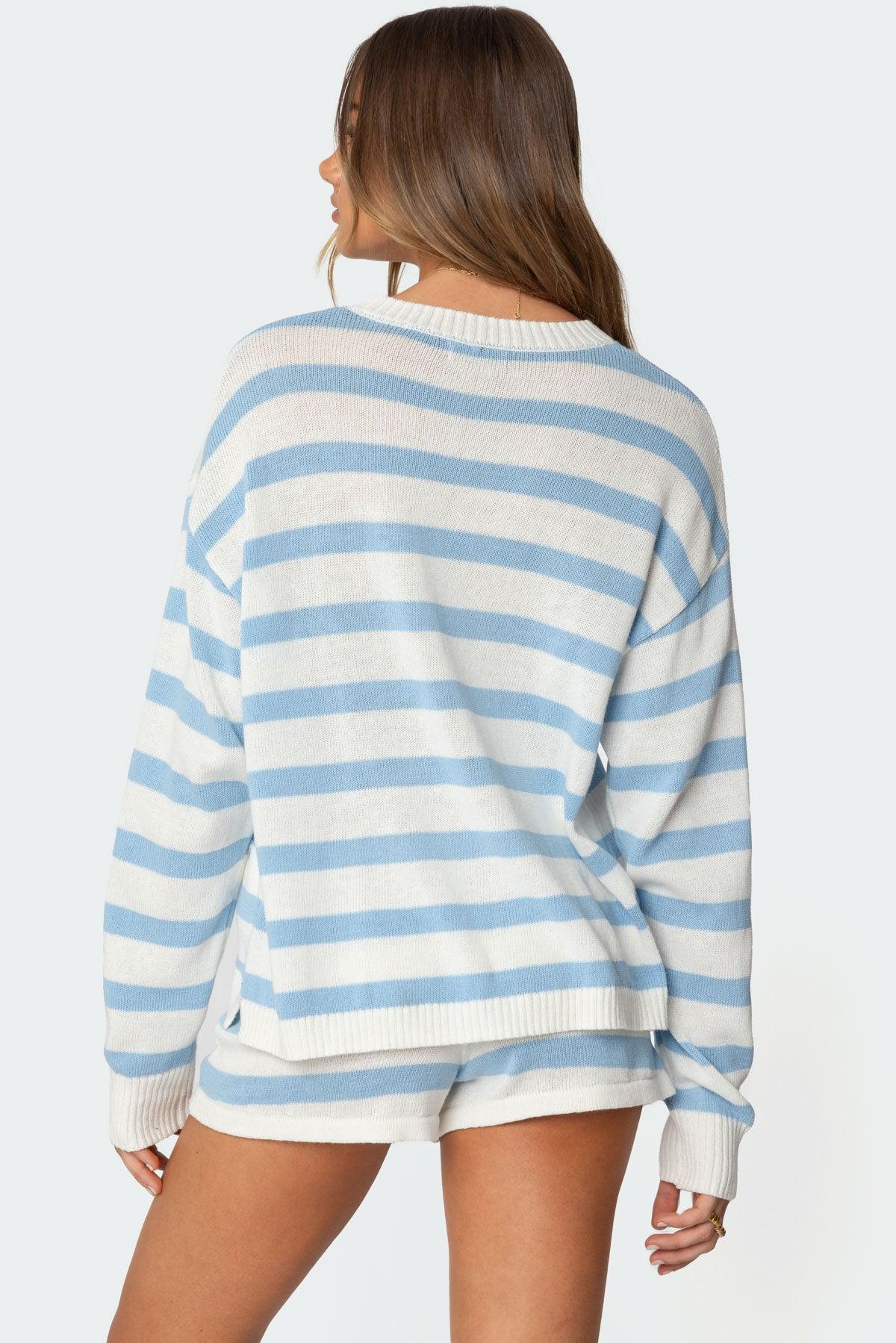 Amaris Oversized Striped Knit Sweater Product Image