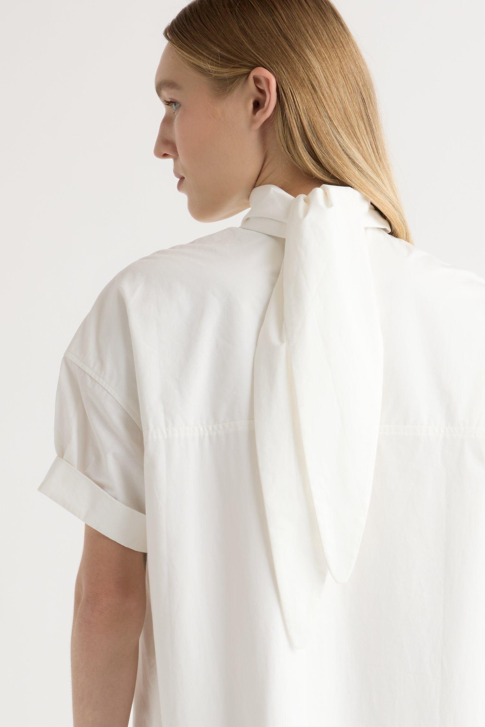 Babba Shirred Scarf-Neck Dress Product Image