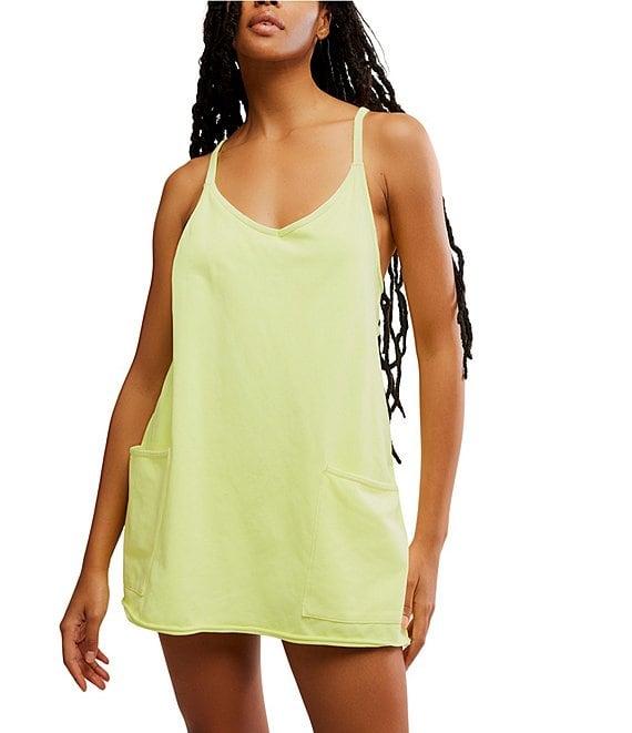 Free People FP Movement Hot Shot Scoop Neck Sleeveless Patch Pocket Mini Dress Product Image