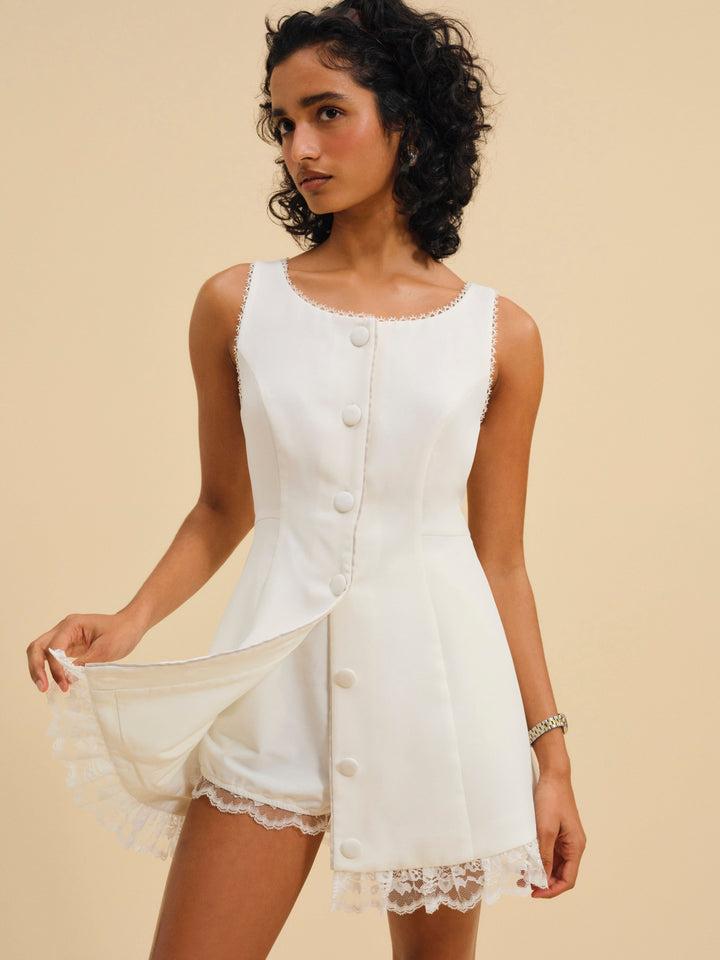 Venus Mini Dress — White Product Image