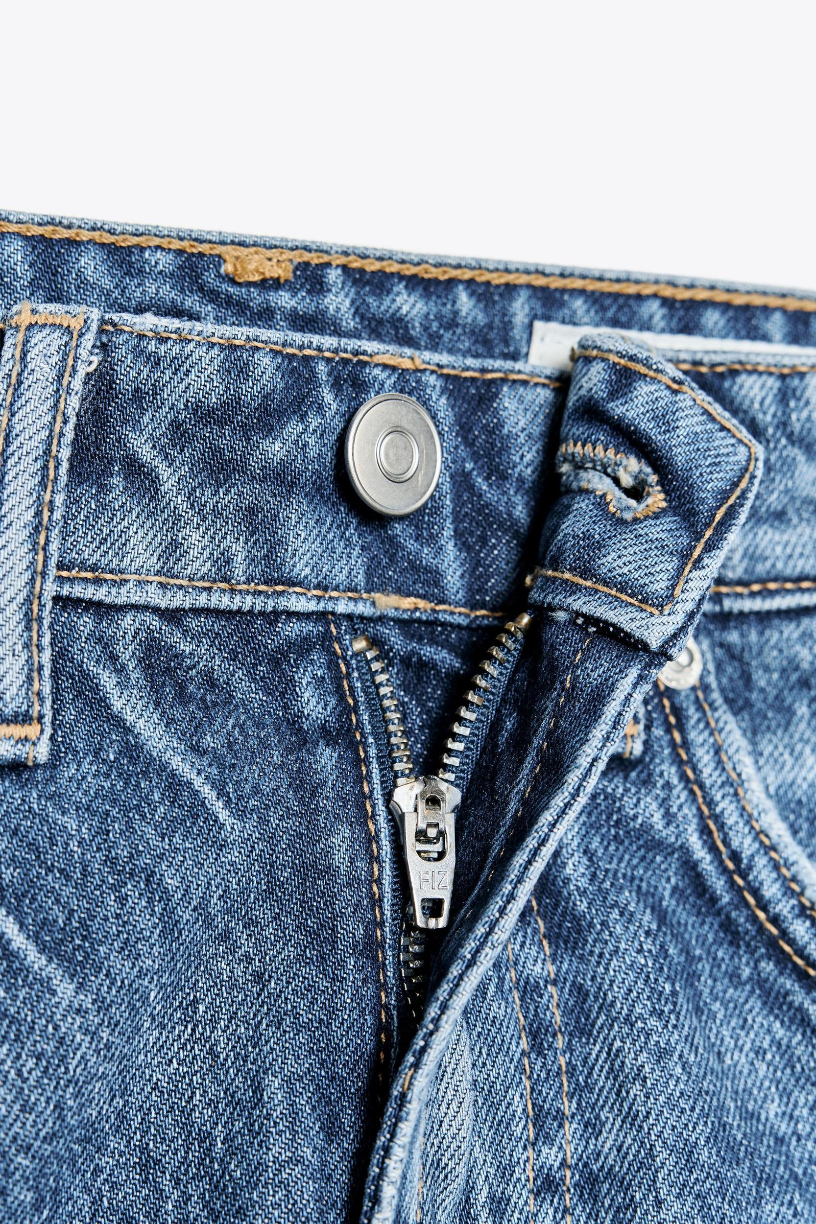 DENIM TRF RIPPED MINI SKIRT Product Image