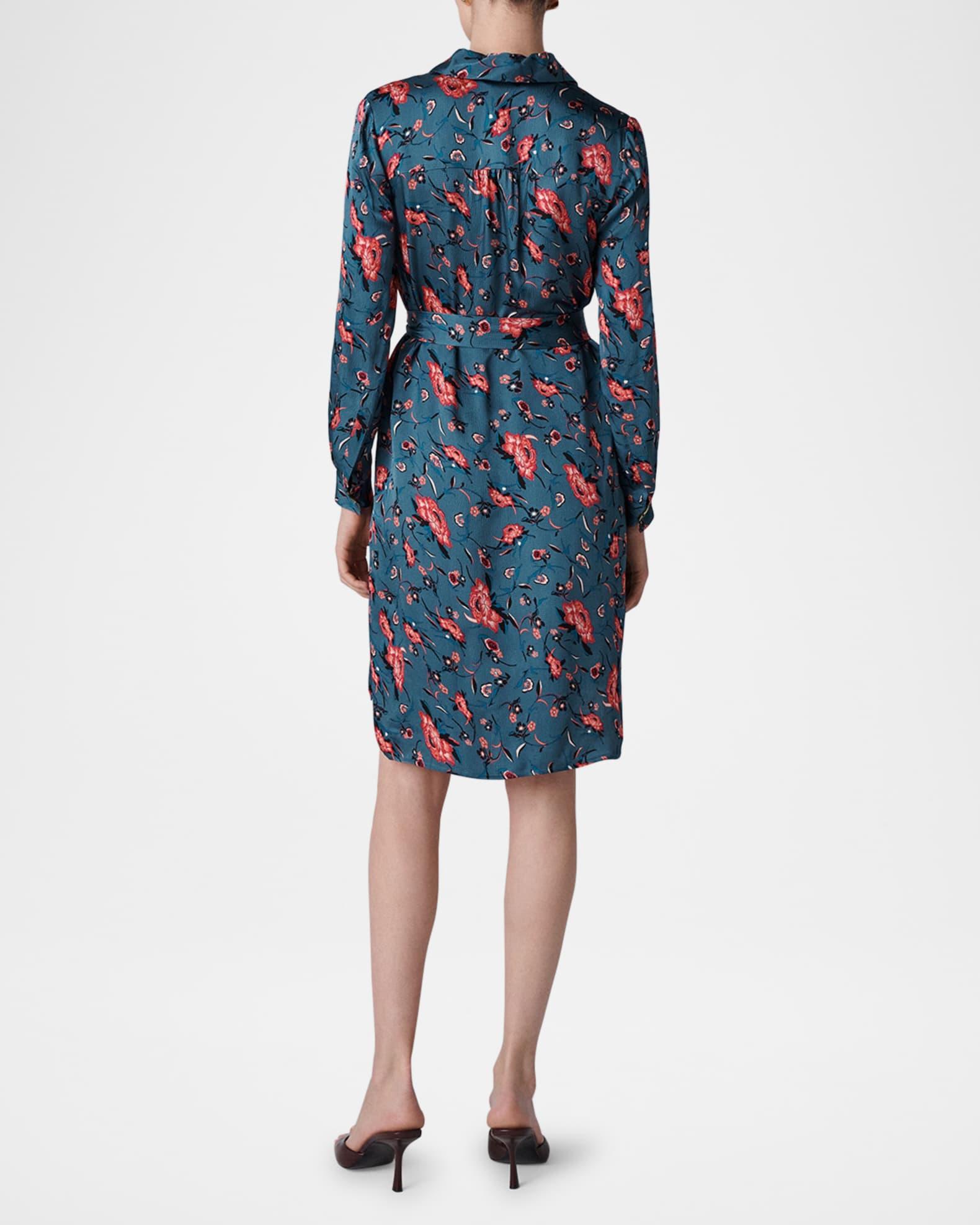 Prita Floral-Print Viscose Mini Shirtdress Product Image