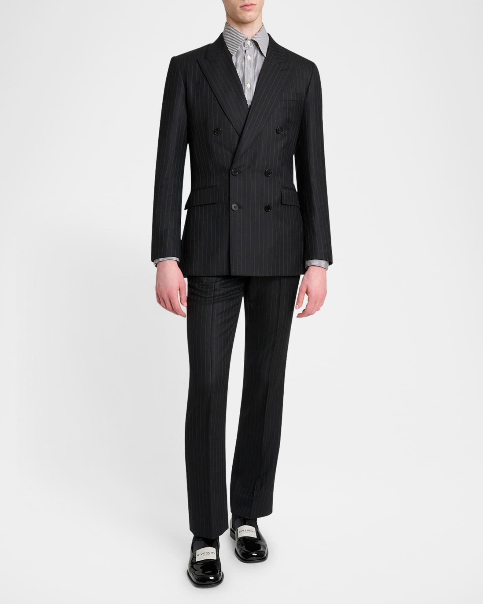 Men's Double-Breasted Pinstripe Sport Coat Product Image