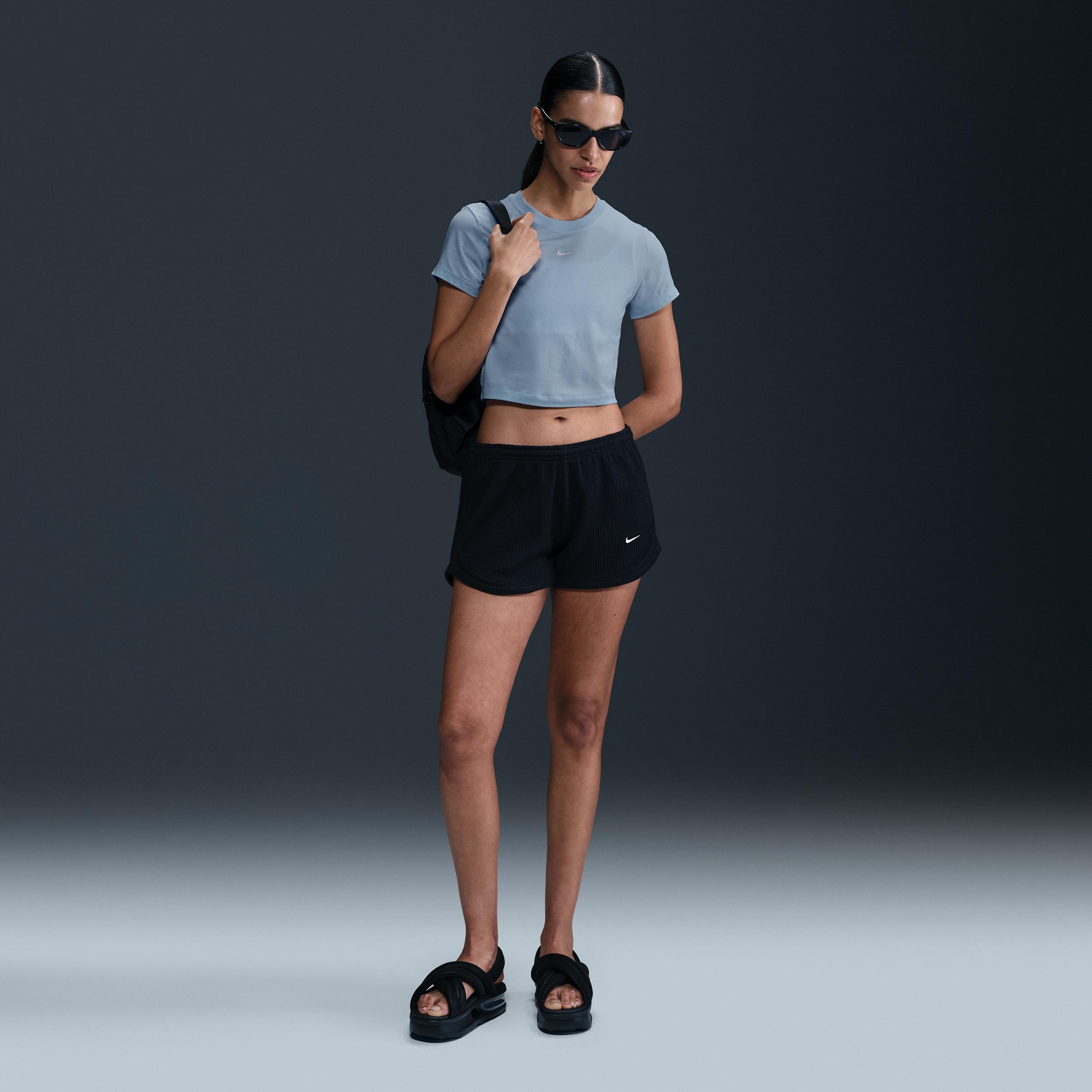 Womens Nike Sportswear Chill Knit Cropped T-Shirt | HF9538-423 Product Image