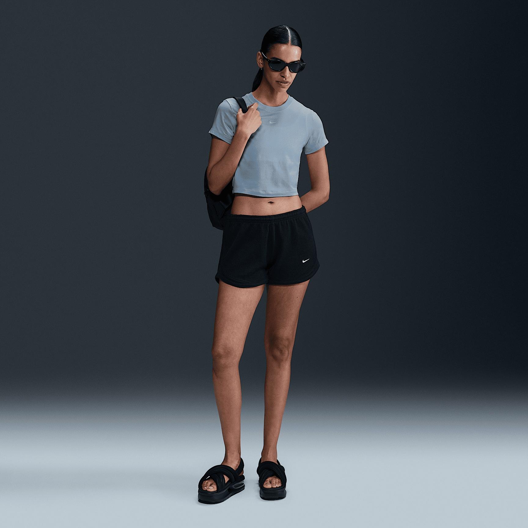 Womens Nike Sportswear Chill Knit Cropped T-Shirt | HF9538-423 Product Image