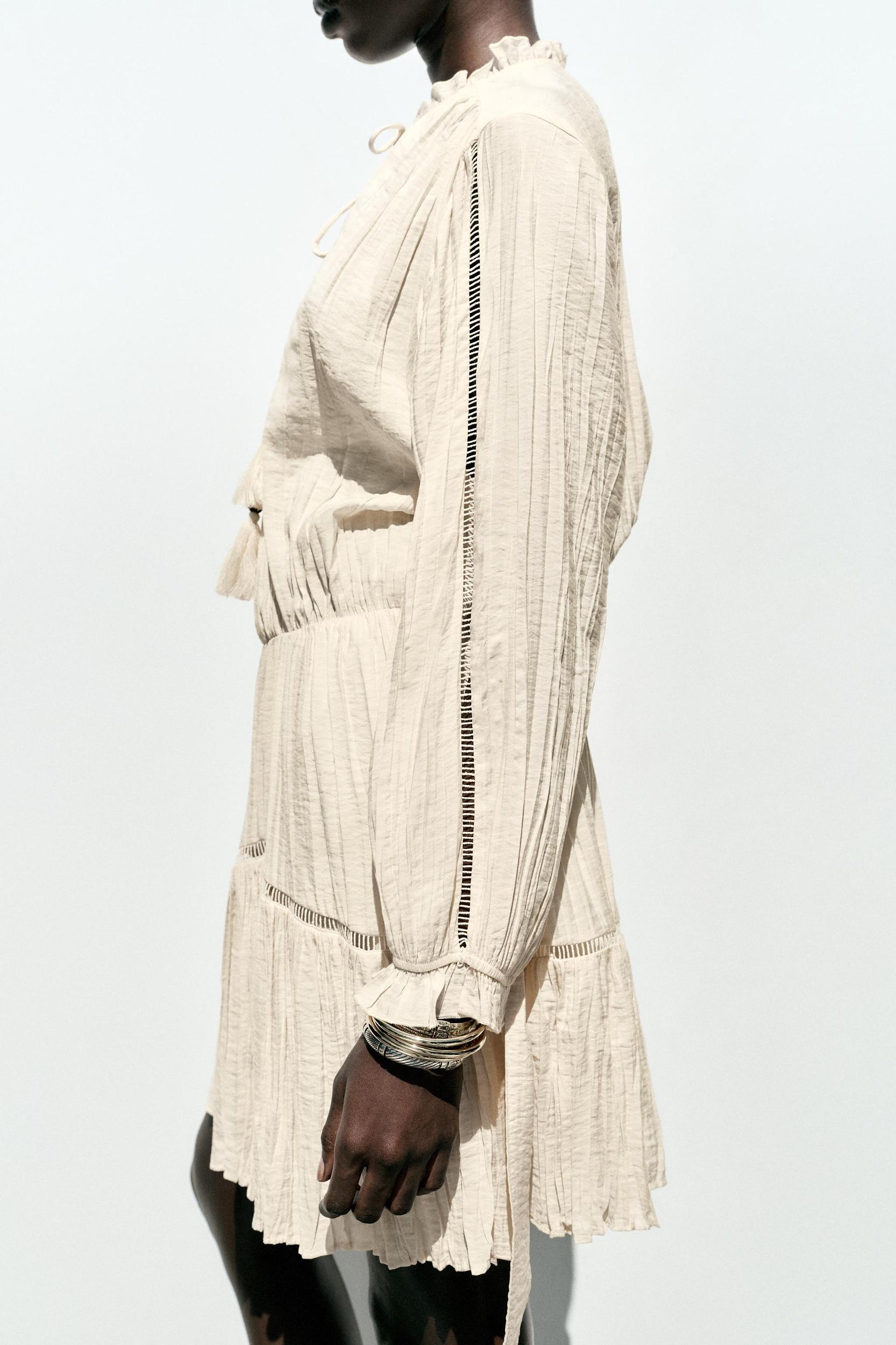 WRINKLED EFFECT MINI DRESS Product Image