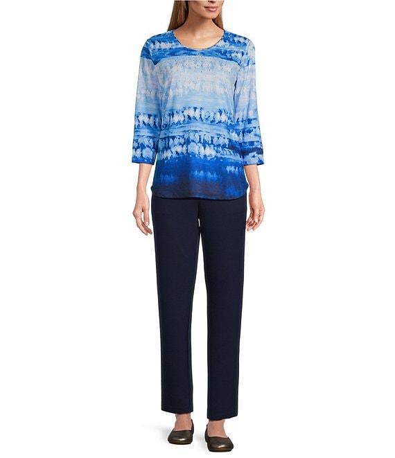 Allison Daley 3/4 Sleeve Crew Neck Knit Top Product Image