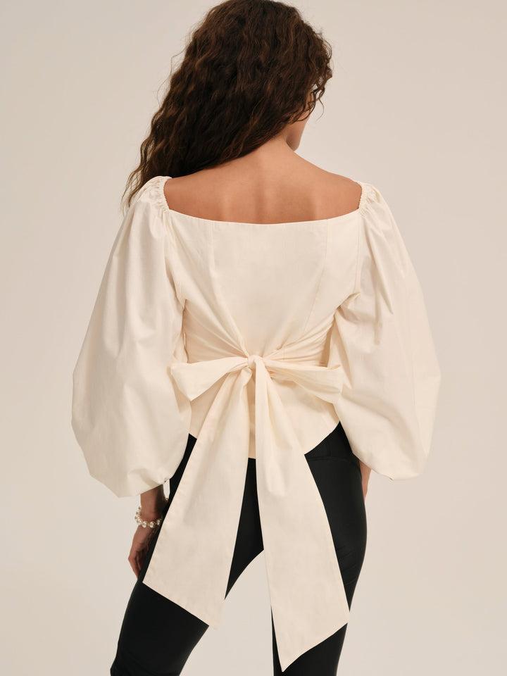 Marion Blouse — Cream Product Image