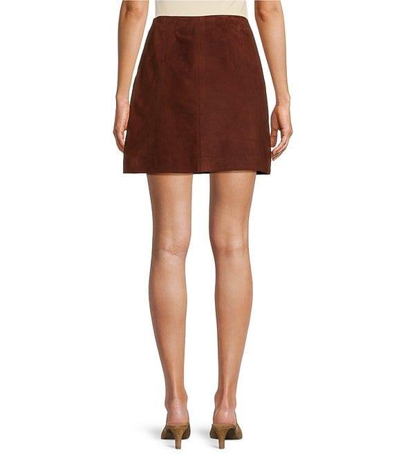 Trina Turk Rico 2 Suede High Waist A-Line Mini Skirt Product Image