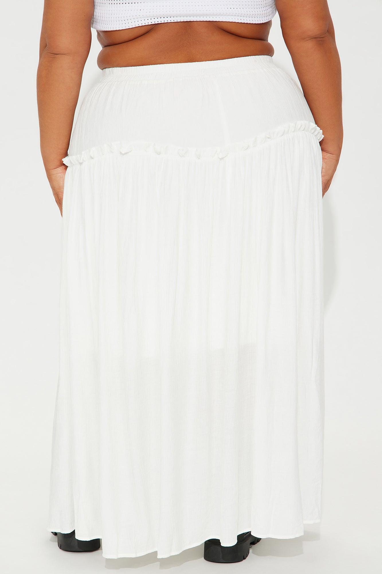 Lily Maxi Skirt - White Product Image