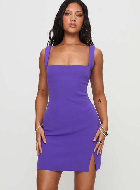 Bombshell Mini Dress Purple Product Image