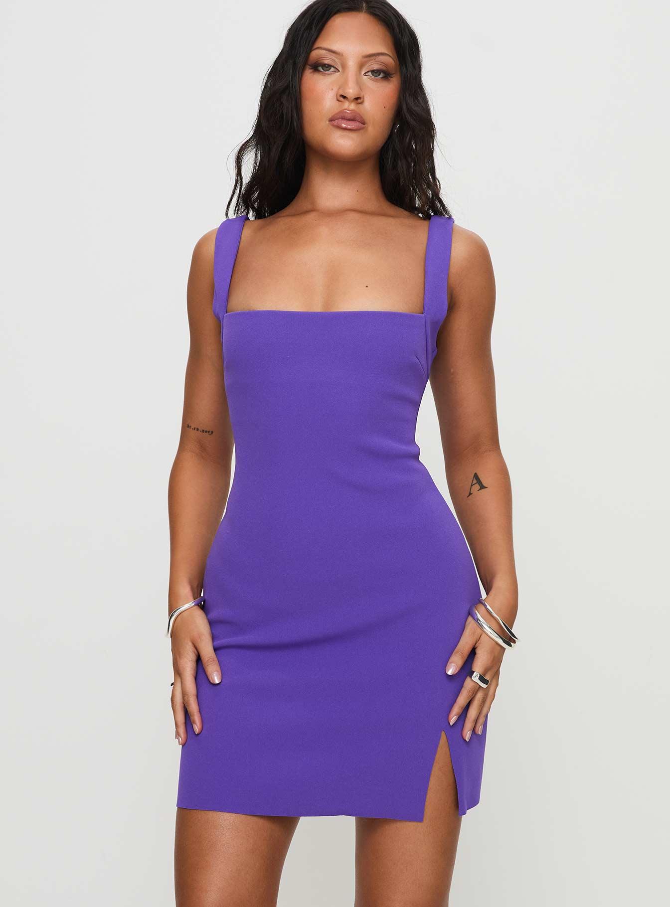 Bombshell Mini Dress Purple Product Image