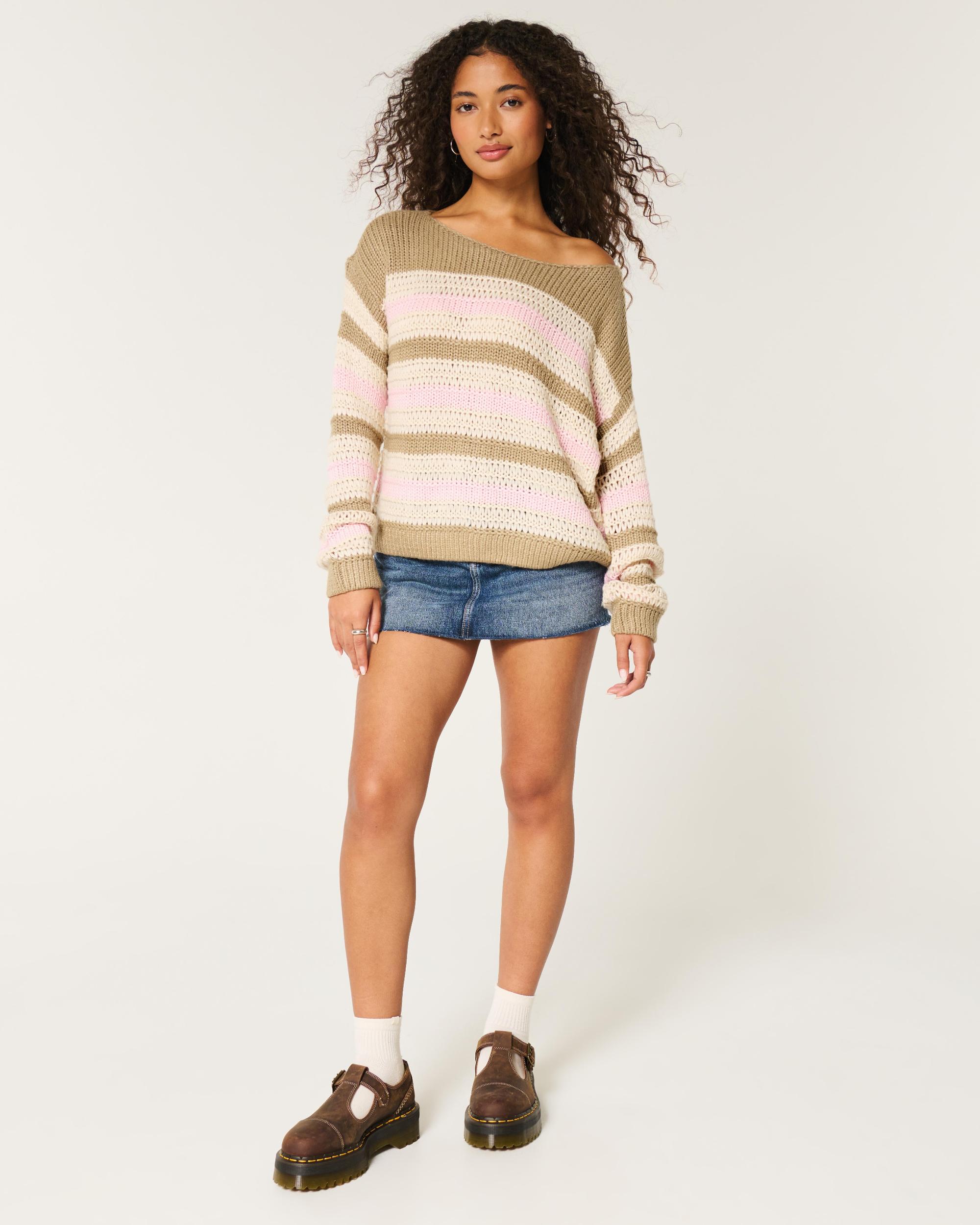 Slouchy Off-the-Shoulder Sweater Product Image