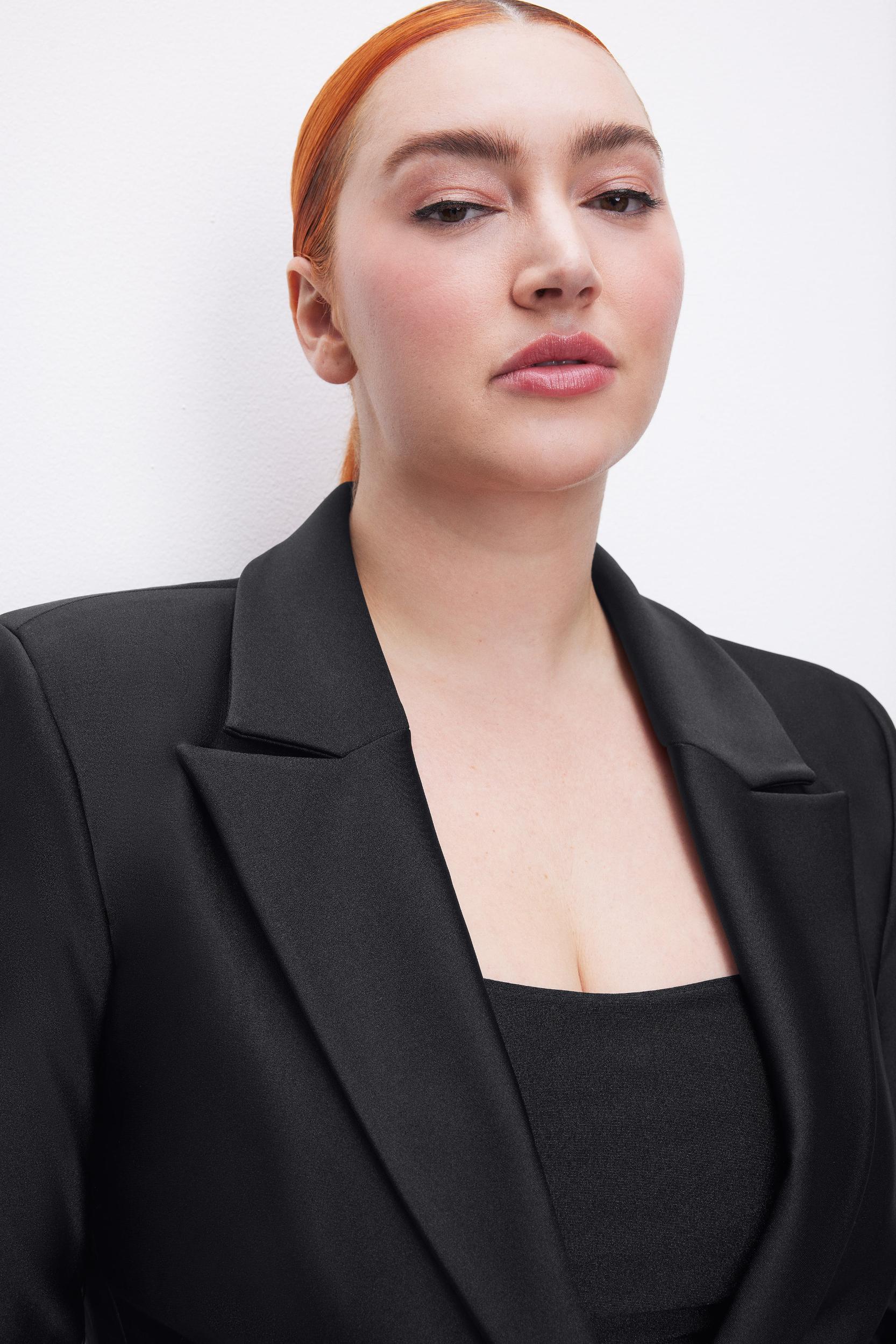 COMPRESSION SHINE SCULPTED BLAZER | BLACK001 Product Image