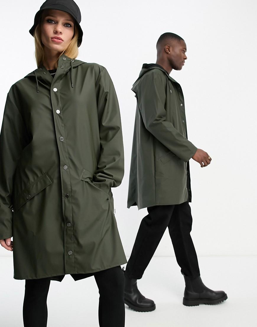Rains 12020 unisex waterproof long jacket Product Image