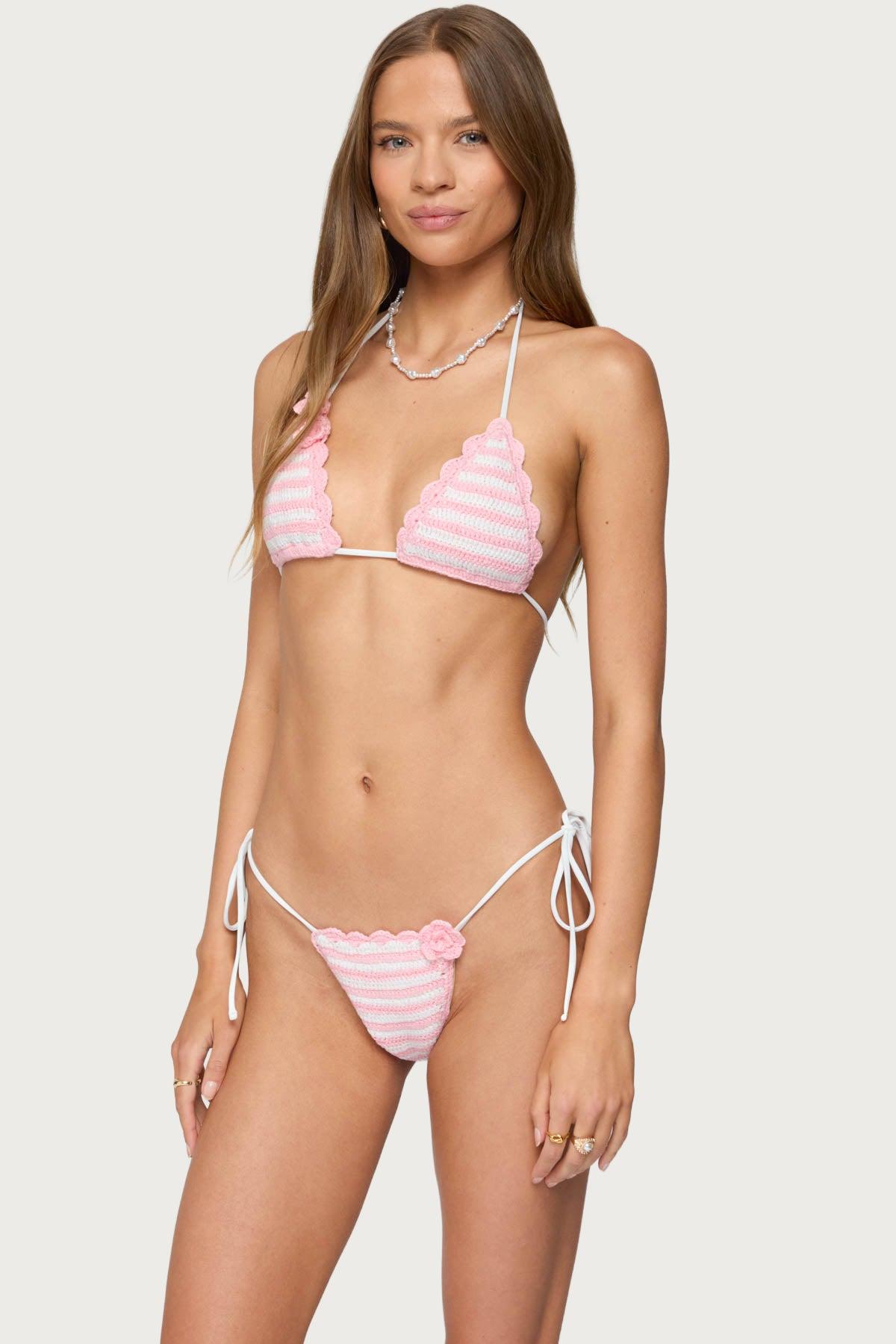 Azalea Crochet String Bikini Bottom Product Image