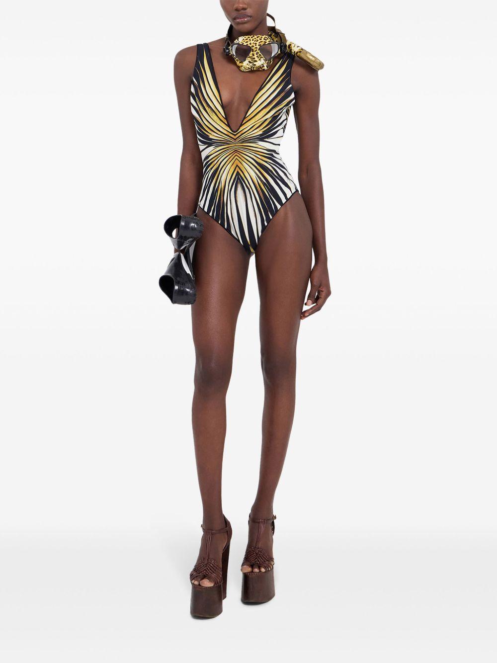 Ray of Gold-print swimsuit Product Image