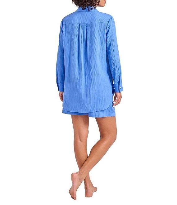 Tommy Bahama Bella Breeze Solid Elastic Drawstring Pull-On Short Swim Cover-Up Product Image