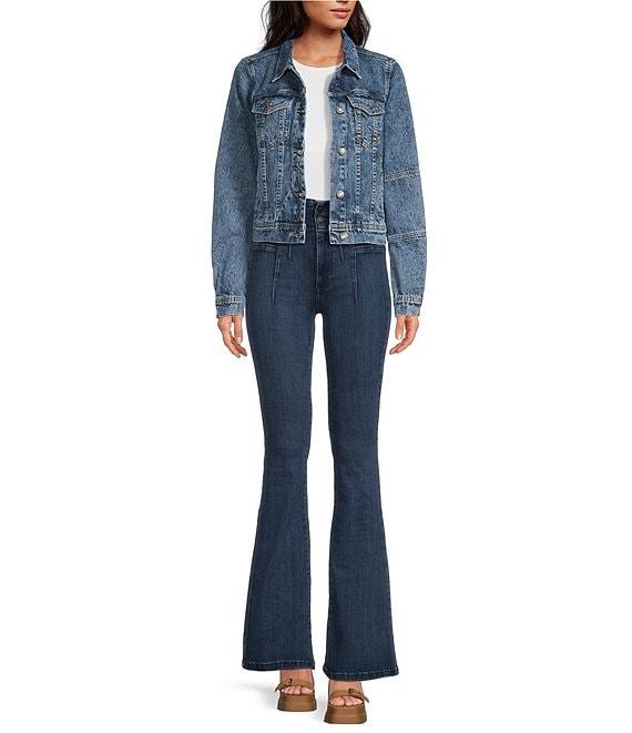 Free People Jayde High Rise Stretch Denim Flared Leg Denim Jeans Product Image