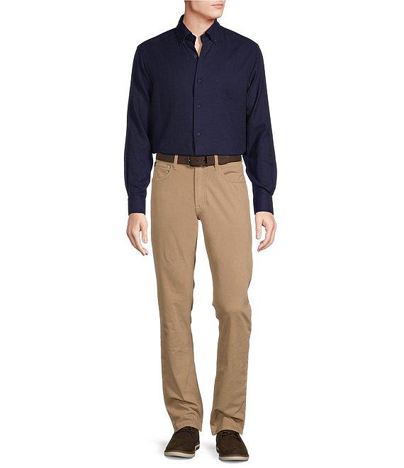 Cremieux Blue Label Solid Flannel Long Sleeve Woven Shirt Product Image