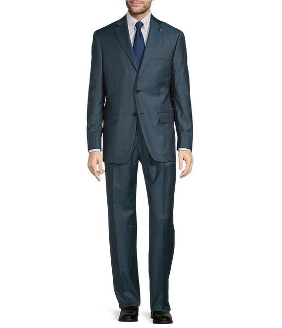 Hart Schaffner Marx Chicago Classic Fit Reverse Pleat Sharkskin Pattern 2-Piece Suit Product Image