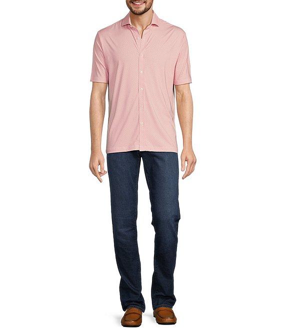 Hart Schaffner Marx Luxury Performance Short Sleeve Micro Floral Coatfront Shirt Product Image