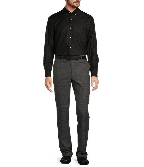 Roundtree & Yorke TravelSmart Straight Fit Flat Front Houndstooth Chino Pants Product Image