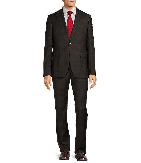 Hickey Freeman Classic Fit Pleated Plaid Pattern 2-Piece Suit Product Image