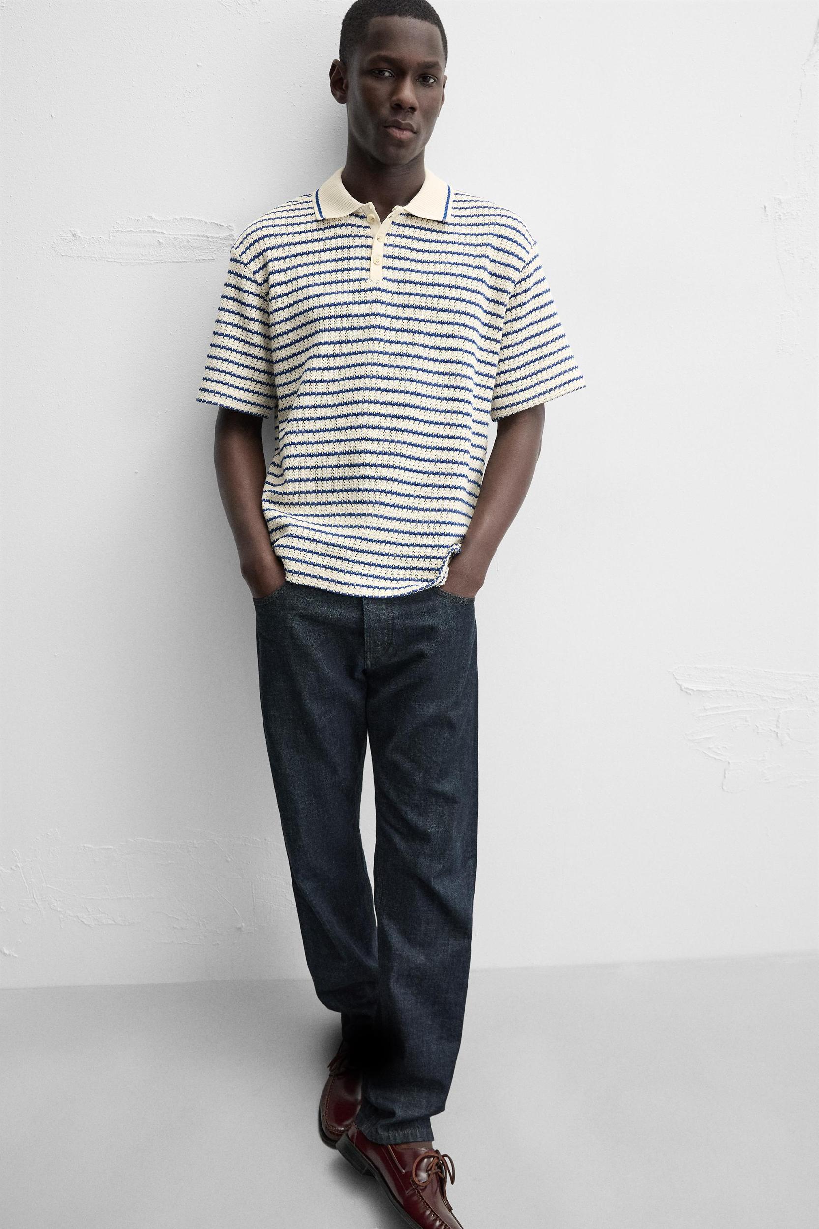 STRIPED JACQUARD POLO Product Image