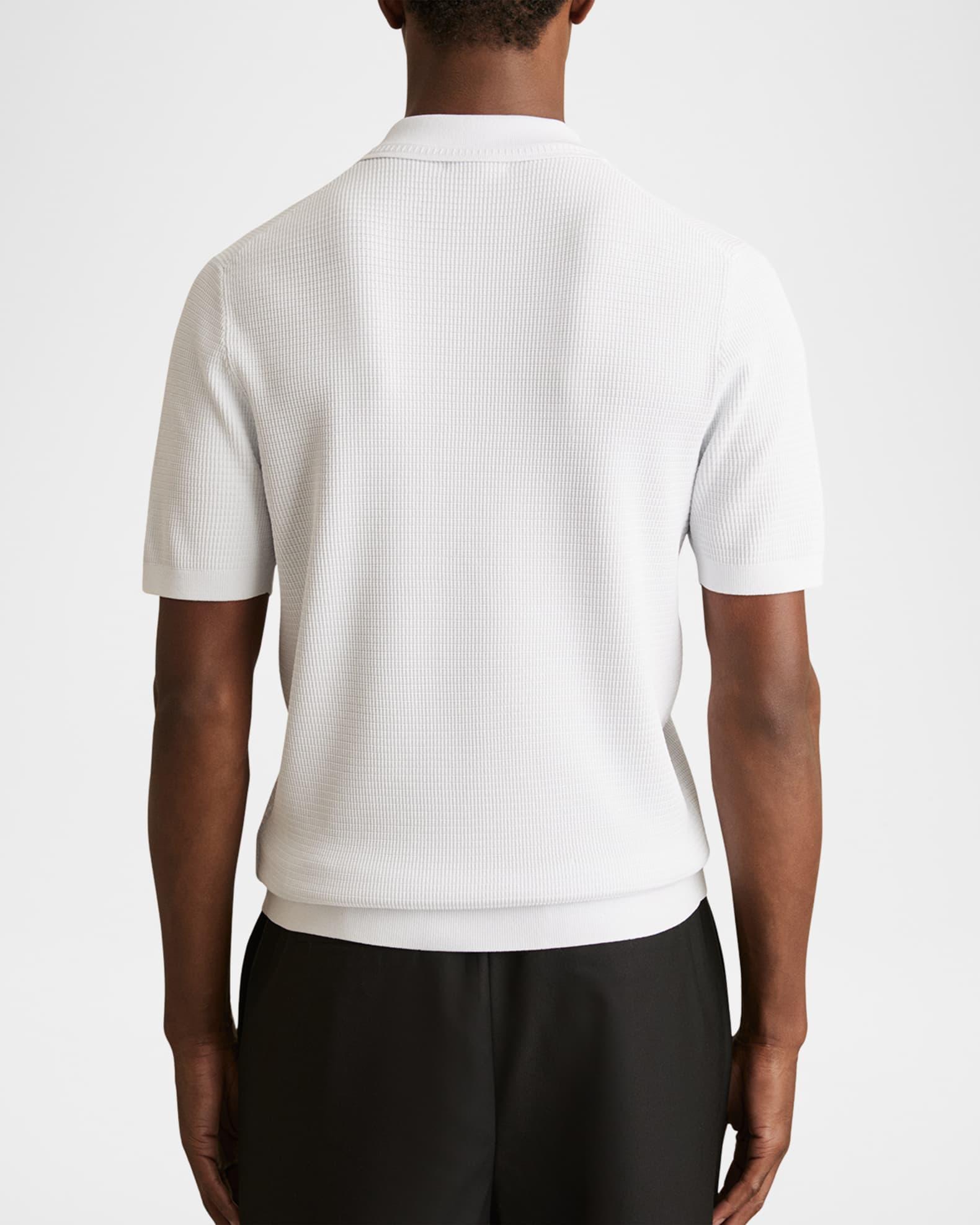 Men's Regis Half-Zip Texture Knit Polo Shirt Product Image