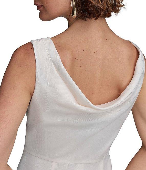 Donna Karan Boat Neck Chain Belt Sheath Dress Product Image