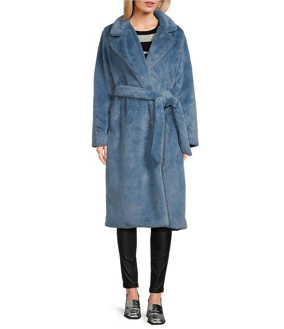GB Long Belted Faux Fur Jacket Product Image