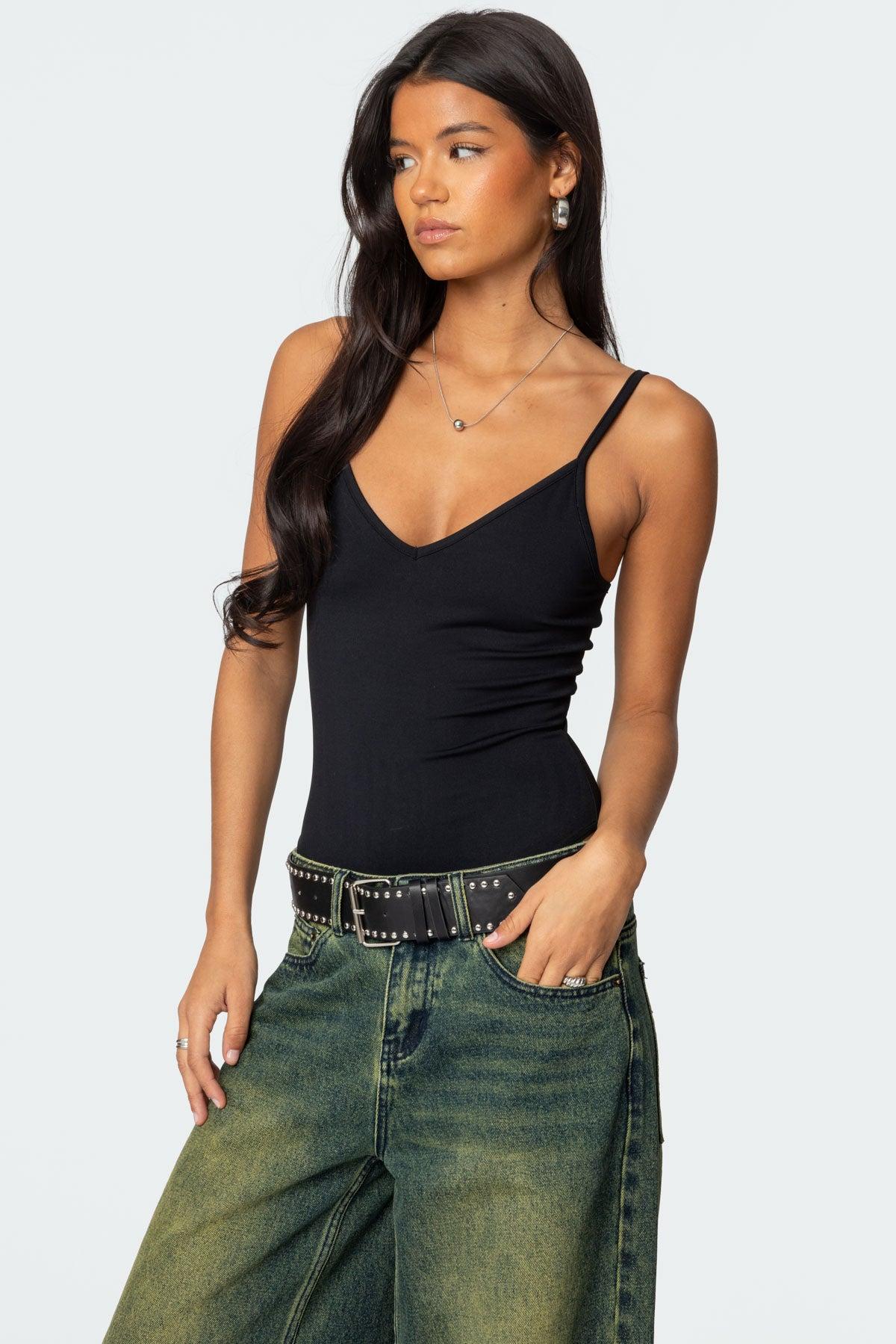 Teaghan V Neck Fitted Bodysuit Product Image