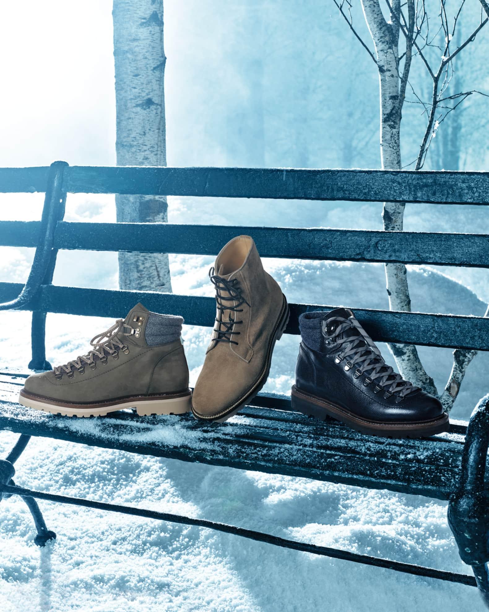 Men's Suede Lace-Up Ankle Boots Product Image