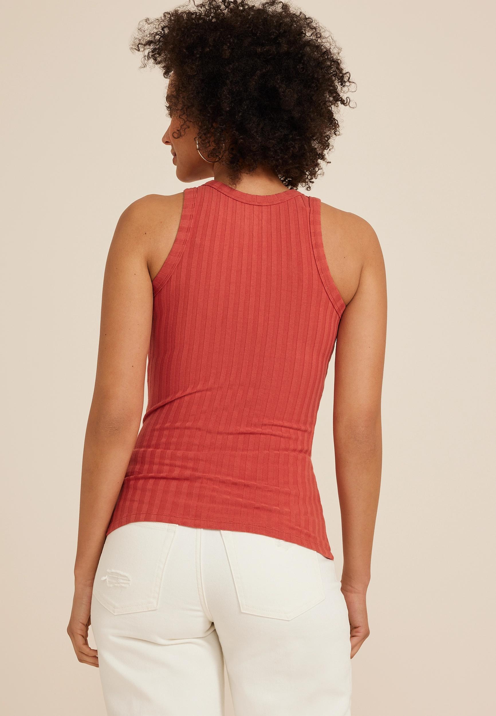 Chunky Ribbed High Neck Tank Top Product Image