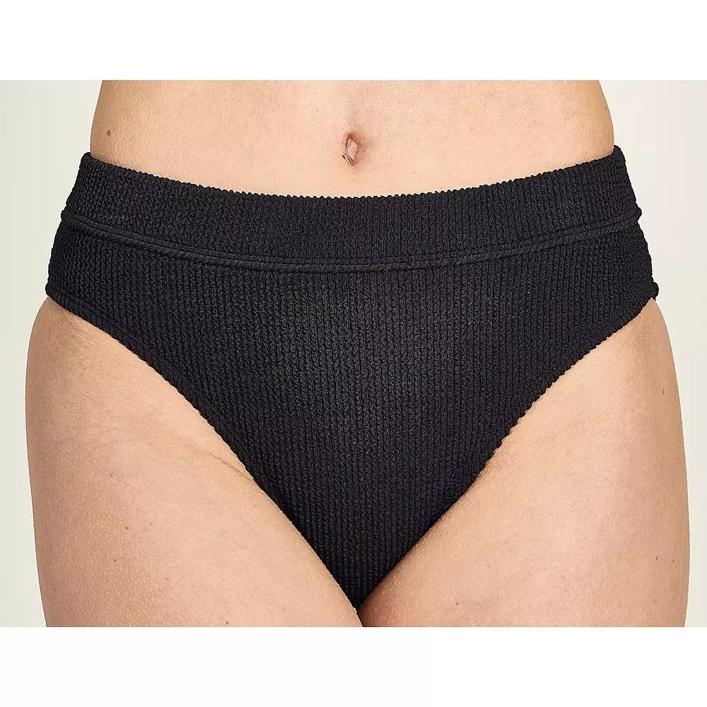 Juniors' Cyn & Luca Pucker Heidi Banded Swim Bottoms, Women's,  Product Image