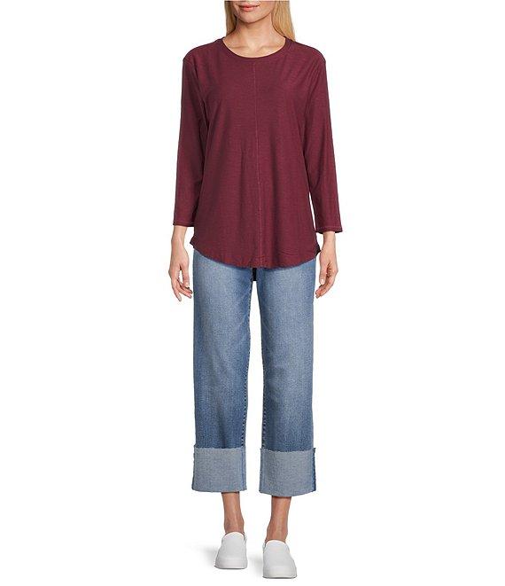 Westbound 3/4 Sleeve Crew Neck Top Product Image