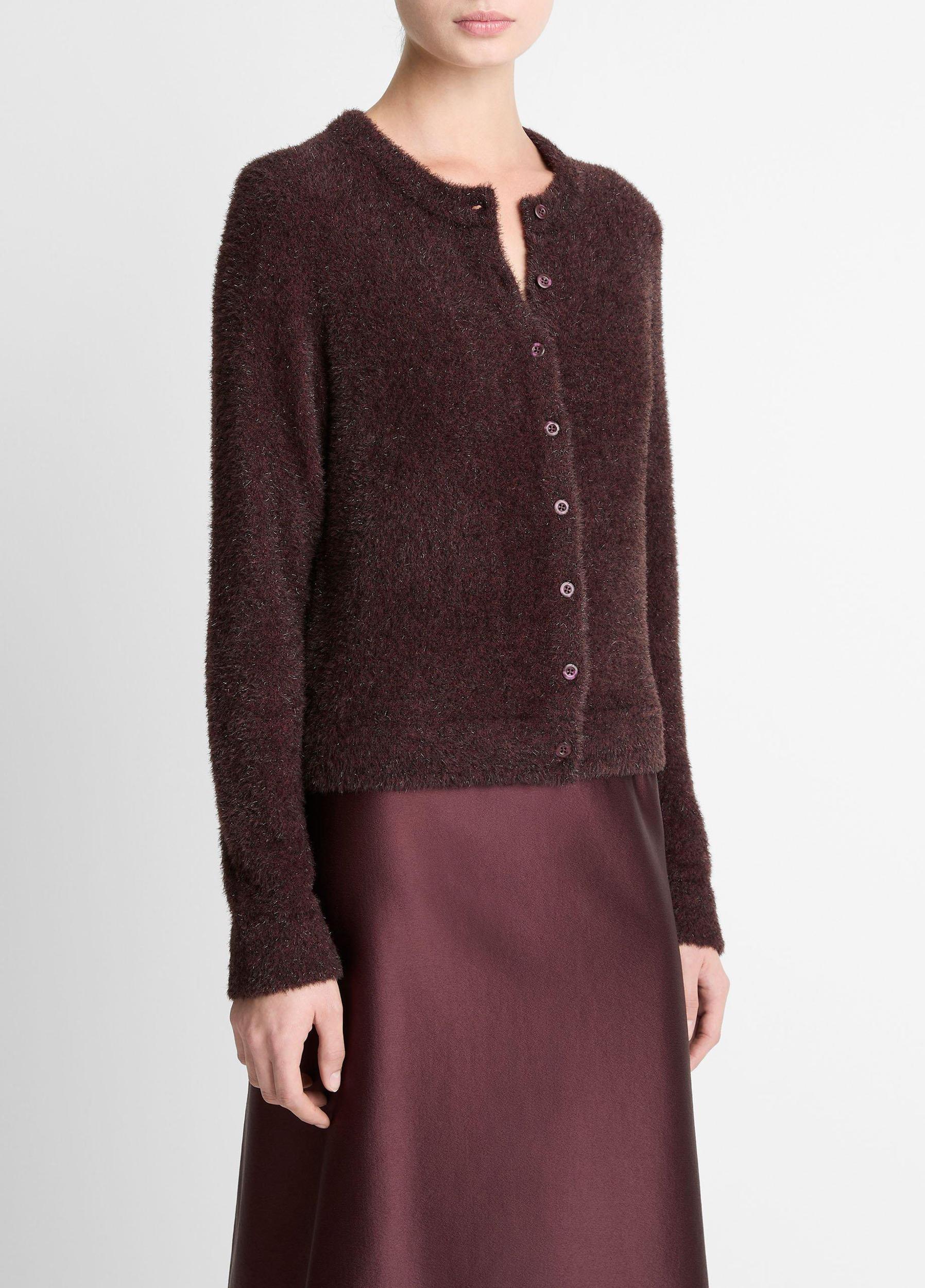 Metallic Eyelash Cardigan Product Image